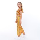 Комплект (топ/брюки) для девочки, цвет белый/оранжевый, рост 116 см - фото 805498019 Комплект (топ/брюки) для девочки, цвет белый/оранжевый, рост 116 см - фото 805498019