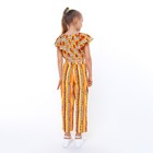 Комплект (топ/брюки) для девочки, цвет белый/оранжевый, рост 116 см - фото 805498021 Комплект (топ/брюки) для девочки, цвет белый/оранжевый, рост 116 см - фото 805498021