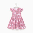 Платье для девочки, цвет розовый/мятный/белый, рост 98 см - фото 319444901