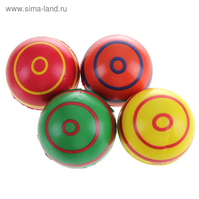Мягкий мяч "Полосатики", 7,6 см, цвета МИКС - Фото 1