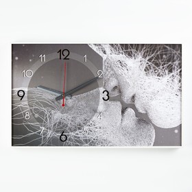 Часы-картина настенные, серия: Интерьер "Лица", плавный ход, 35 х 57 см