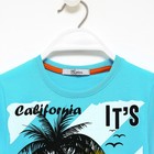 Комплект (футболка/шорты) для мальчика, цвет бирюзовый/чёрный, рост 128 9587192