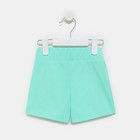 Комплект (футболка/шорты) для девочки, цвет мятный, рост 98 - фото 42013104