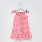 Платье для девочки, цвет розовый/чёрный, рост 104 - фото 10468841