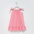 Платье для девочки, цвет розовый/чёрный, рост 116 - фото 25305360