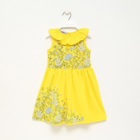 Платье для девочки, цвет жёлтый, рост 104