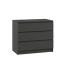 Комод для хранения «Клик Мебель. Мадера», 3 ящика, 800×420×775 мм, цвет графит - Фото 1