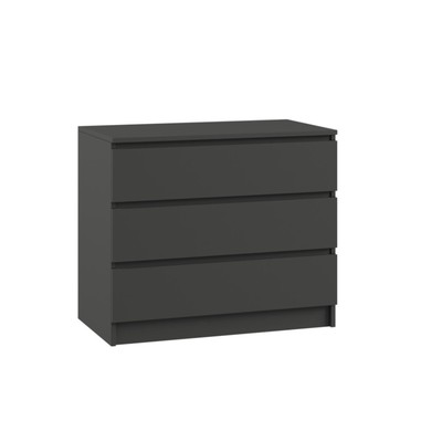 Комод для хранения «Клик Мебель. Мадера», 3 ящика, 800×420×775 мм, цвет графит