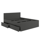 Кровать двуспальная «Клик Мебель. Мадера», с основанием, 2 ящика, спальное место 1600×2000 мм, цвет графит - Фото 2