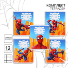 Комплект тетрадей из 10 шт "Человек-паук", 12 листов, в клетку, обл мел карт - фото 906603