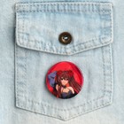 Значок закатной аниме «Девушка с розами», d = 3,8 см (комплект 10 шт) - фото 25324447