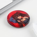 Значок закатной аниме «Девушка с розами», d = 3,8 см (комплект 10 шт) - фото 25324449