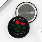 Значок закатной «Sad girl club», d = 3,8 см - фото 319447053