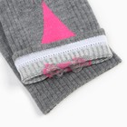 Носки женские, цвет светло-серый/розовое сердечко, размер 25-27 - фото 25305363