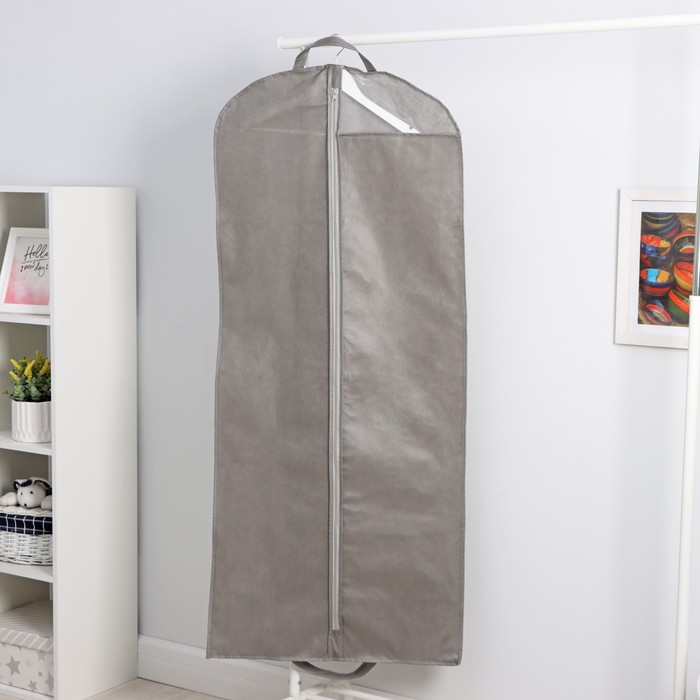 Чехол для одежды, 60×140 см, цвет серый - Фото 1