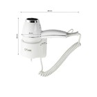 Фен GFmark 6832, настенный, 1850 Вт, 2 режима, 2 скорости. белый - фото 51346377 Фен GFmark 6832, настенный, 1850 Вт, 2 режима, 2 скорости. белый - фото 51346377