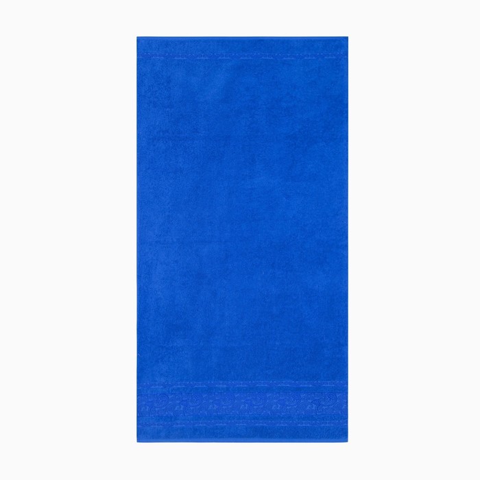 Полотенце махровое Бодринг 70×140 ± 2 см, синий, хлопок 100%, 430 г/м² - Фото 1