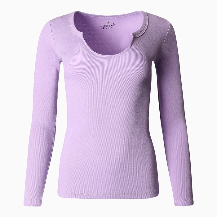 Лонгслив женский, цвет лиловый, размер 46 (L) - Фото 1