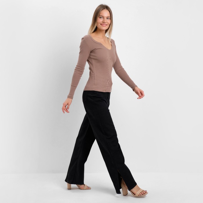 Лонгслив женский, цвет светло-коричневый, размер 42 (S) 62755