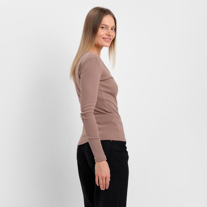 Лонгслив женский, цвет светло-коричневый, размер 42 (S) 62755