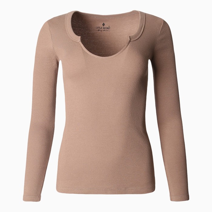 Лонгслив женский, цвет светло-коричневый, размер 42 (S) 62755