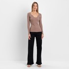 Лонгслив женский, цвет светло-коричневый, размер 46 (L) - Фото 2