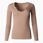 Лонгслив женский, цвет светло-коричневый, размер 46 (L) - Фото 6