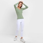 Лонгслив женский, цвет зелёный, размер 44 (M) - Фото 4