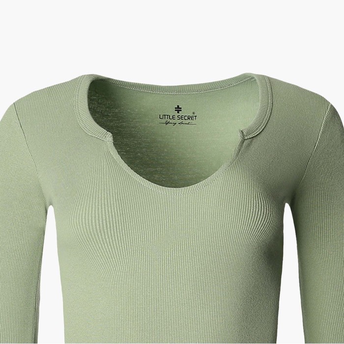 Лонгслив женский, цвет зелёный, размер 46 (L) 62759