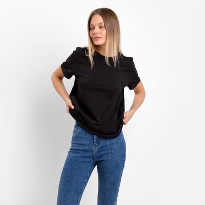 Футболка женская, цвет чёрный, размер 42-44 (M)