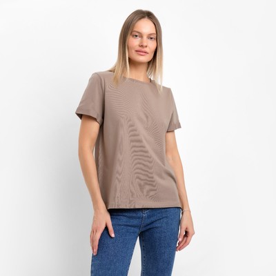 Футболка женская CHIC&CHARISMA, коричневый, размер 42-44 (M)