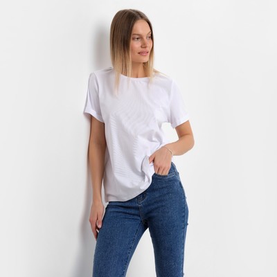 Футболка женская, цвет белый, размер 42-44 (M)
