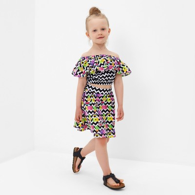 Комплект для девочки (топ и юбка), рост 104 см