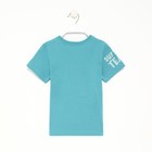 Футболка для мальчика, цвет серо-зелёный, рост 116см - фото 53299629