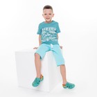 Футболка для мальчика, цвет серо-зелёный, рост 122см - фото 25274958