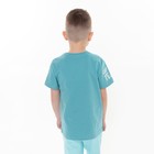 Футболка для мальчика, цвет серо-зелёный, рост 122см - фото 25274961