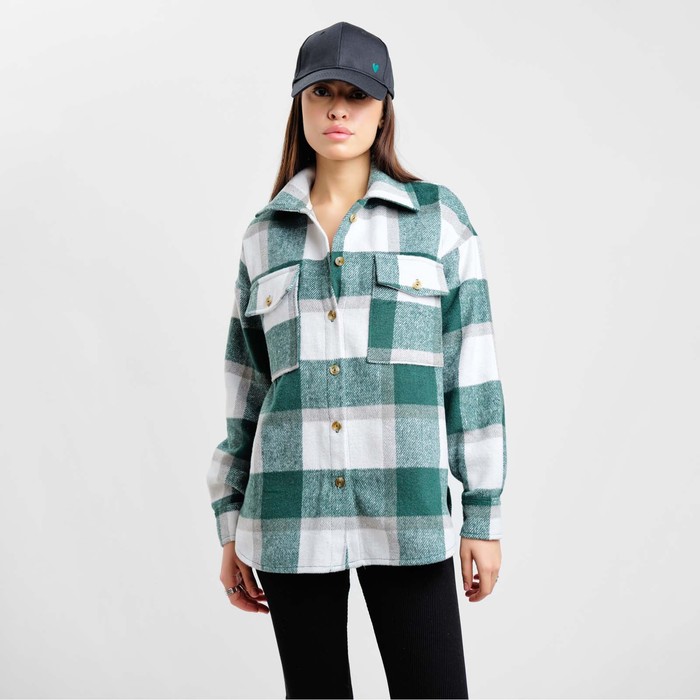 Рубашка женская MIST утепленная, р. M, зеленый 62764