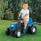 Трактор педальный DOLU Ranchero, клаксон, цвет синий - Фото 6