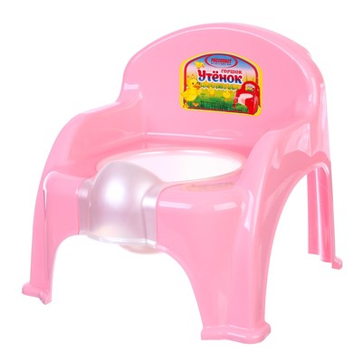 Горшок детский «Утенок», розовый, 310×295×280 мм