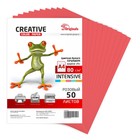 Бумага цветная А4, 100 листов CREATIVE Интенсив, 80 г/м2, розовая - фото 321389620