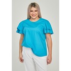 Блузка женская, размер 54, цвет бирюзовый - Фото 1