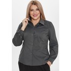 Блузка женская, размер 56, цвет тёмно-серый - Фото 1