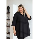 Блузка женская, размер 62, цвет чёрный - Фото 4