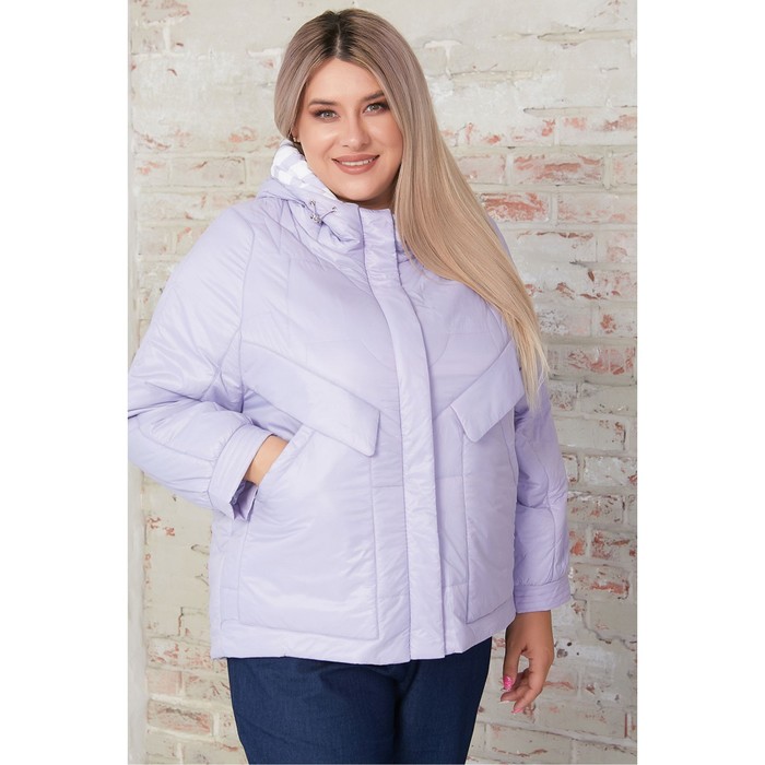 Куртка женская, размер 54, цвет сиреневый - Фото 1