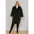 Пальто женское, размер 52, цвет чёрный - Фото 1