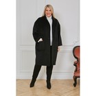 Пальто женское, размер 52, цвет чёрный - Фото 2