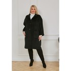 Пальто женское, размер 52, цвет чёрный - Фото 3