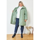 Пальто женское, размер 54, цвет зелёный - Фото 4