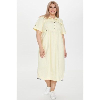 Платье рубашка женское Luxury Plus, размер 60, цвет жёлтый