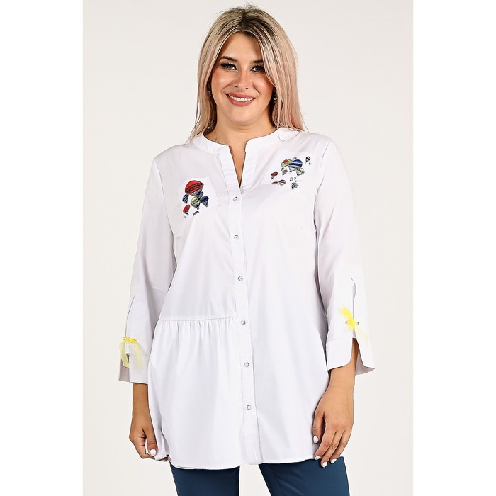 Рубашка женская, размер 52, цвет белый - Фото 1